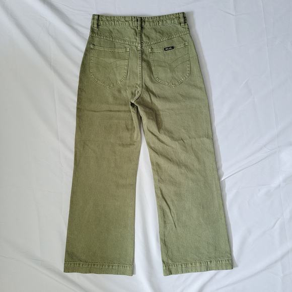 Rolla's Green High Rise Wide Leg Jeans Size 29 - Picture 3 of 6